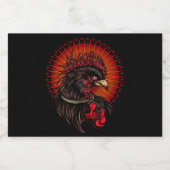 Boxing Rooster Voedselcontainer Etiket (Enkel label)