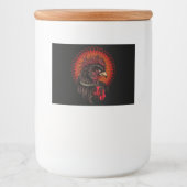 Boxing Rooster Voedselcontainer Etiket (Voorkant)