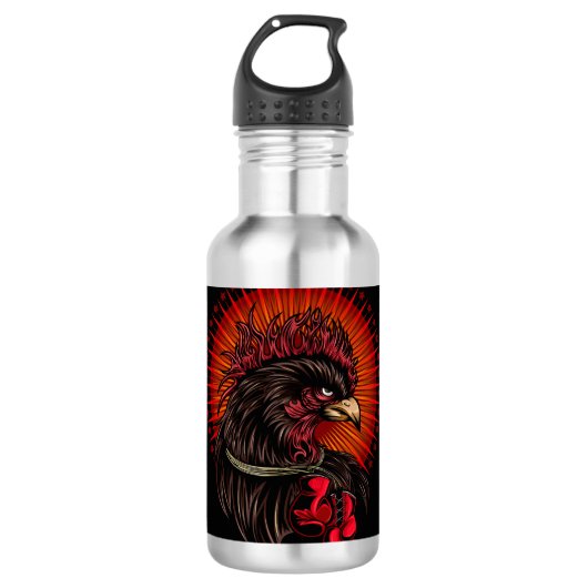 Boxing Rooster Waterfles (Voorkant)