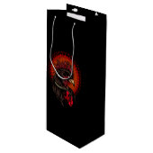 Boxing Rooster Wijn Cadeautas (Voorkant Gekanteld)