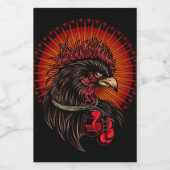 Boxing Rooster Wijn Etiket (Enkel label)