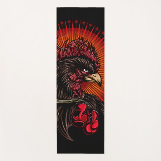 Boxing Rooster Yogamat (Voorkant)