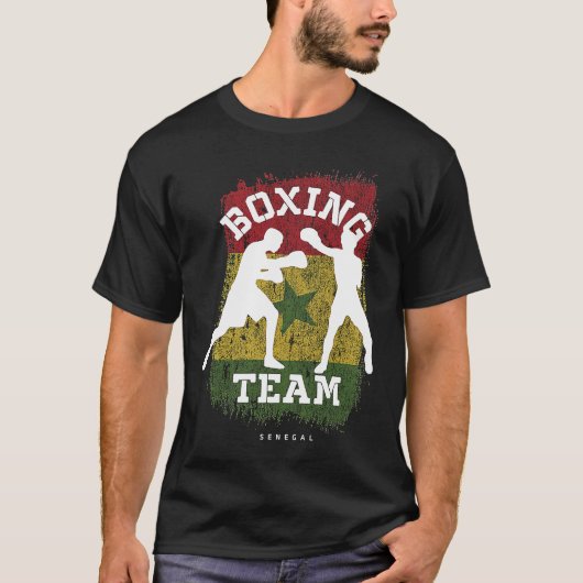 Boxing Senegal Combat Sports Fighter Boxing T-shirt (Voorkant)
