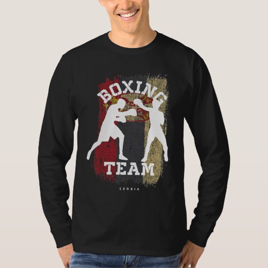 Boxing Serbia Combat Sports Fighter Boxing T-shirt (Voorkant)