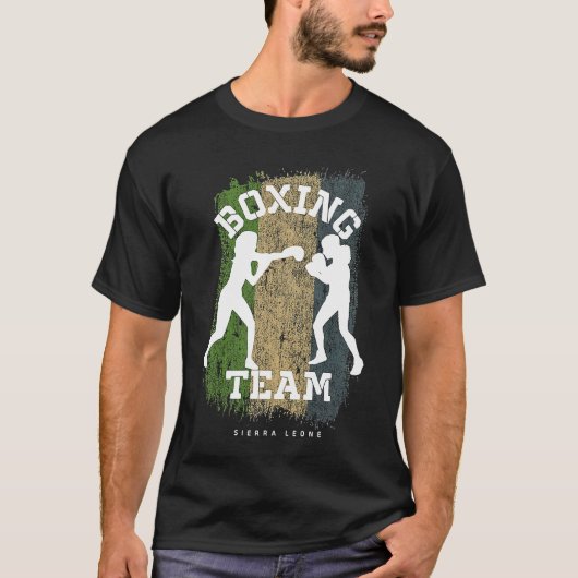 Boxing Sierra Leone strijdt tegen sport T-shirt (Voorkant)