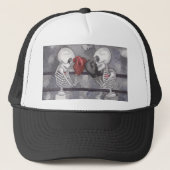 Boxing Skeleton Trucker Hat Trucker Pet (Voorkant)