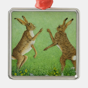 Boxing slim metalen ornament