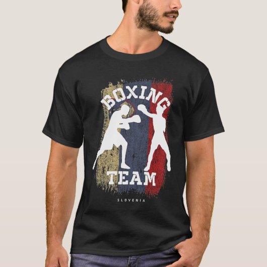 Boxing Slovenia Combat Sports Fighter Boxing T-shirt (Voorkant)