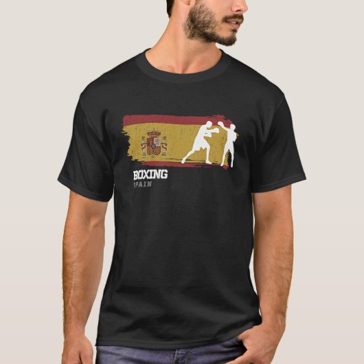 Boxing Spain Combat Sports Fighter Boxing T-shirt (Voorkant)
