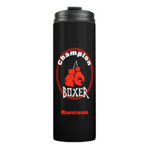 Boxing Sport Thema Graphic Thermosbeker