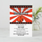 Boxing Sports Baby Boy Shower Uitnodiging (Staand voorkant)