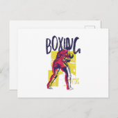Boxing Sports Grunge Briefkaart (Voorkant / Achterkant)