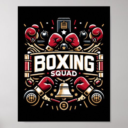 Boxing Squad Boxing Gear voor Boksers Poster (Voorkant)