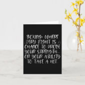 Boxing Strength Challenge Quote voor Fighters en F Kaart (Gele Bloem)
