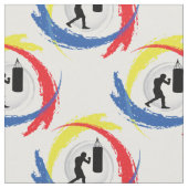 Boxing Tricolor Emblem Stof (Close Up)