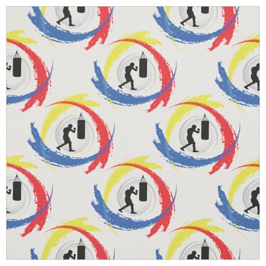 Boxing Tricolor Emblem Stof (Swatch)
