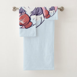 Boxing Unicorn Bad Handdoek