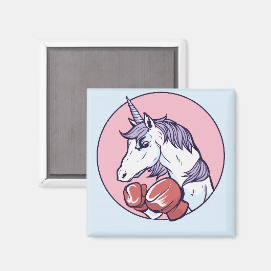 Boxing Unicorn Magneet (Voorkant / Achterkant)