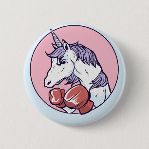 Boxing Unicorn Ronde Button 5,7 Cm