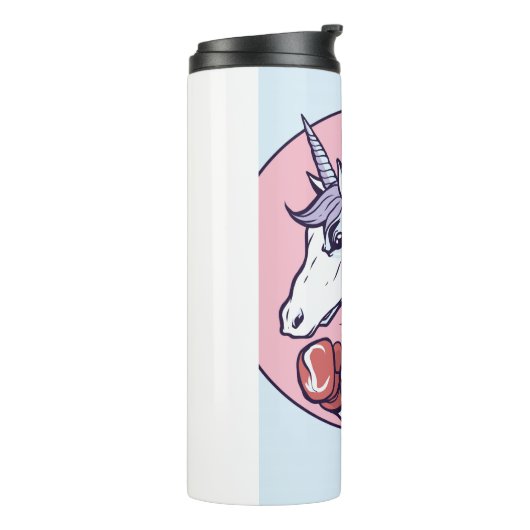 Boxing Unicorn Thermosbeker (Gedraaid links)