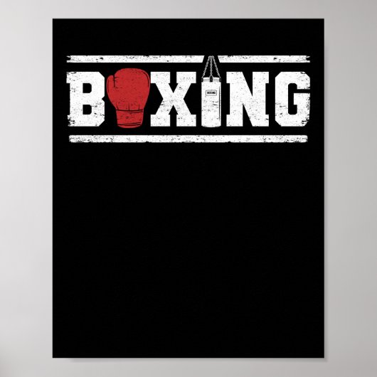 Boxing  vechter grappig gym boxer poster (Voorkant)