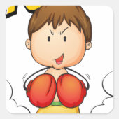 Boxing Vierkante Sticker (Voorkant)