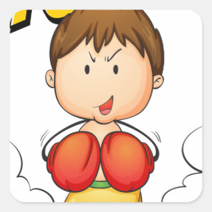 Boxing Vierkante Sticker