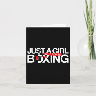 Boxing Vintage alleen maar een meisje dat gek is o Kaart