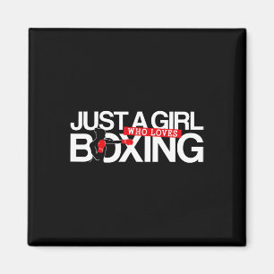 Boxing Vintage alleen maar een meisje dat gek is o Magneet