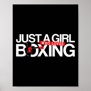 Boxing Vintage alleen maar een meisje dat gek is o Poster