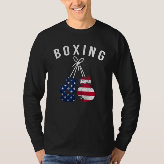 Boxing voor zijn vader Mannen Box Glove American F T-shirt (Voorkant)