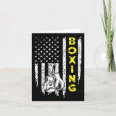 Boxing VS Amerikaanse vlag op 4 juli patriottisch Kaart (Voorkant)