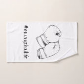 Boxinghandschoenen dragen de Thai Handdoek (Handdoek)