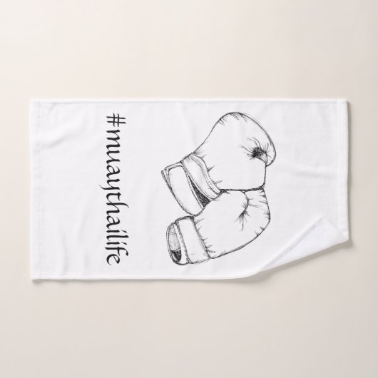 Boxinghandschoenen dragen de Thai Handdoek (Handdoek)