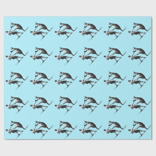  boxingkangoeroe cadeaupapier (Vlak)