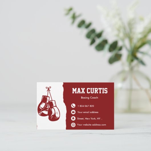 Boxinglak Visitekaartje (Staand voorkant)