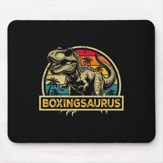 Boxingsaurus T Rex Dinosaur Boxing Saurus familie  Muismat (Voorkant)
