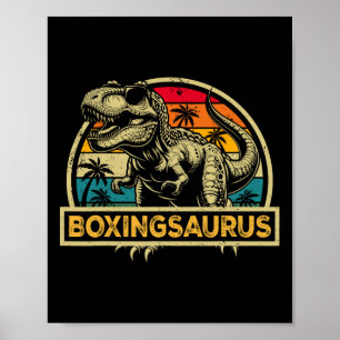 Boxingsaurus T Rex Dinosaur Boxing Saurus familie Poster