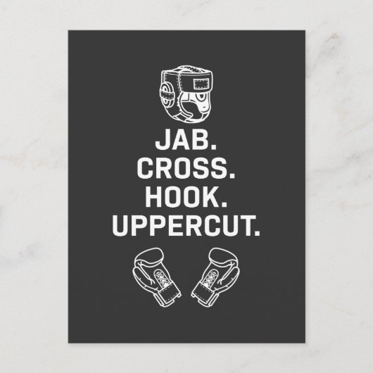 Boxingtechniek Jab-haakje Opleiding Briefkaart (Voorkant)