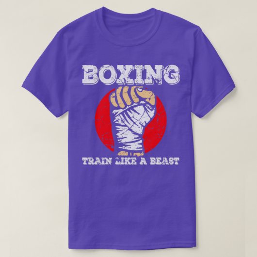 Boxingtrein als een beest t-shirt (Design voorkant)