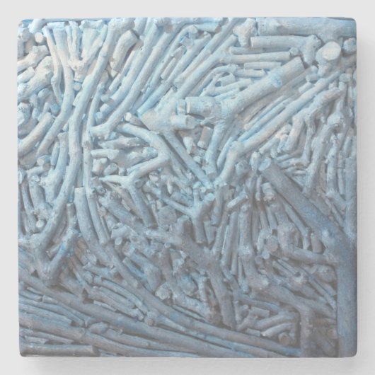 Boxknipsels: blauw stenen onderzetter (Voorkant)