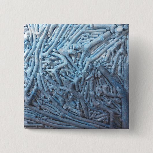 Boxknipsels: blauw vierkante button 5,1 cm (Voorkant)