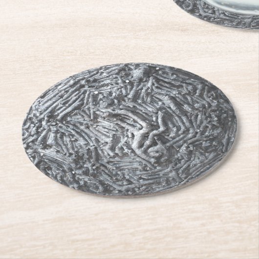 Boxknipsels: maan ronde kartonnen onderzetter (Gebogen)