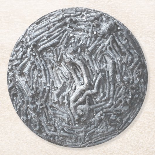 Boxknipsels: maan ronde kartonnen onderzetter (Voorkant)