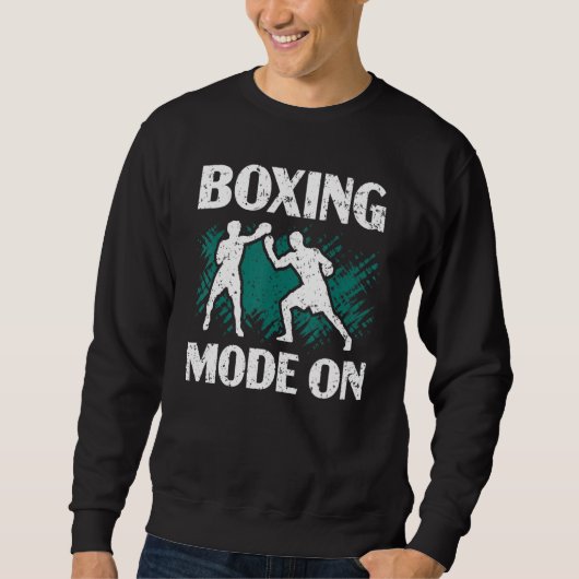 Boxmodus op professionele boxer Knockout Puncher Trui (Voorkant)