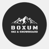 Boxum Ski Snowboard Ronde Sticker (Voorkant)