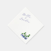 Boxwood Blauw - Cocktail Papier servet (Hoek)