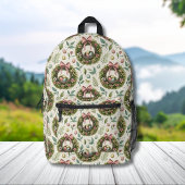 Boxwood Easter Wreath Pink Bow with Egg Bedrukte Rugzak