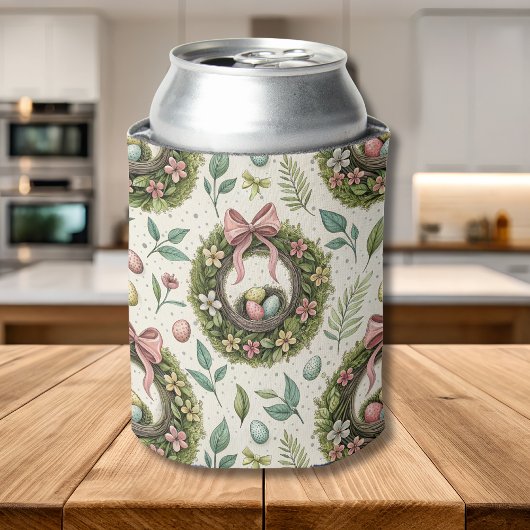 Boxwood Easter Wreath Pink Bow with Egg Blikjeskoeler