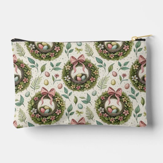 Boxwood Easter Wreath Pink Bow with Egg Etui (Achterkant)